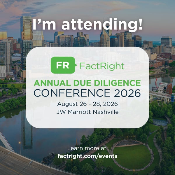 Im Attending! FactRight Annual Due Diligence Conference